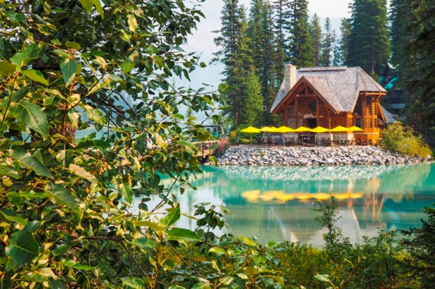 a view at the cabin at Emerald Lake
