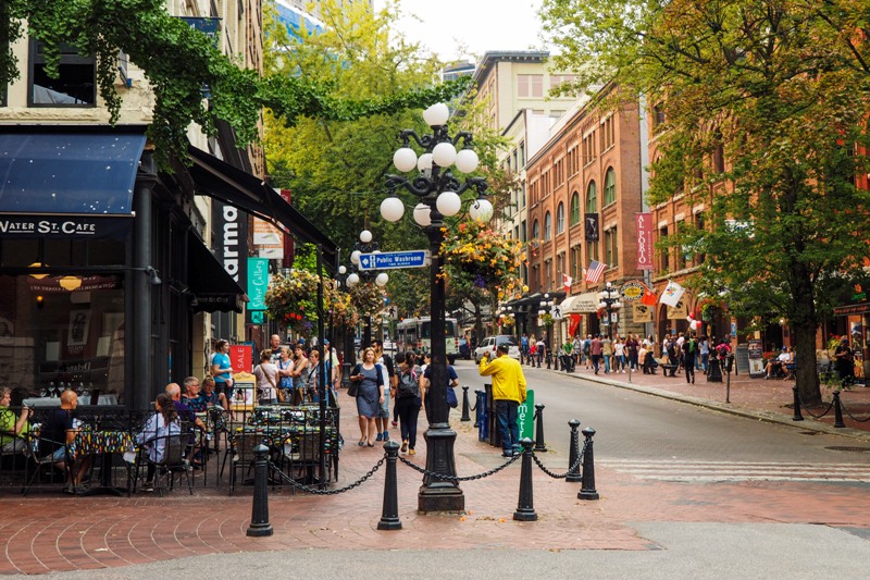 street view in Gastown Vancouver