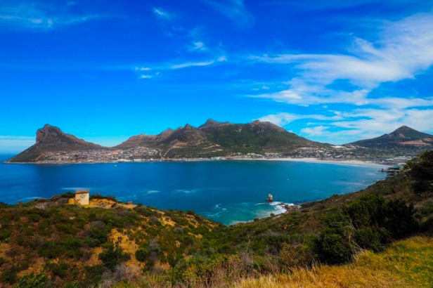 a panoramic view at Hout Bay in South Africa