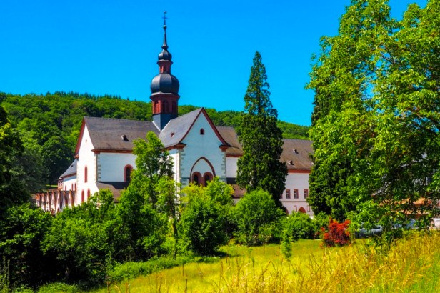a view of Eberbach Abbey in Germany