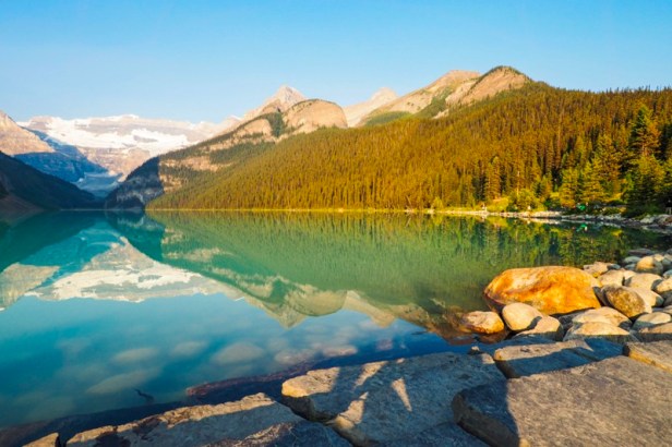 a view at Lake Louise in Banff National Park, British Columbia, Canada