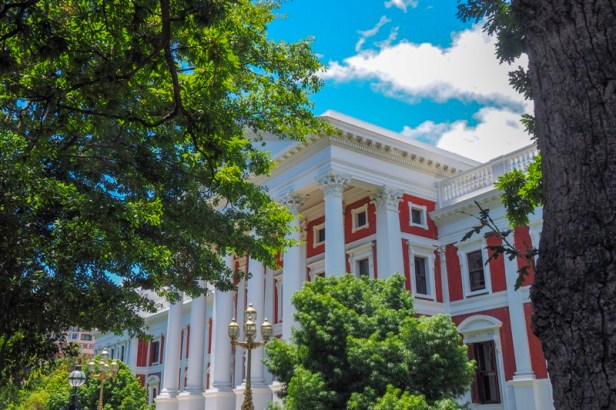 a view at the Parliament building in Cape Town