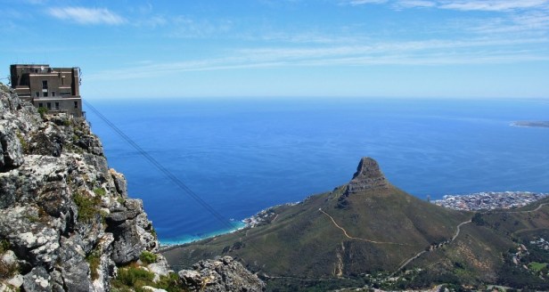 a view from the peak of Table Mountain