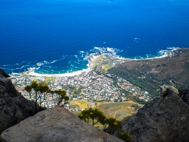 a view from the peak of Table Mountain