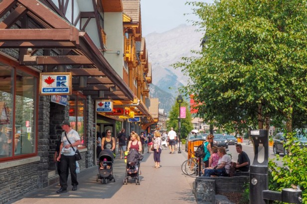 Downtown Banff in Banff National Park