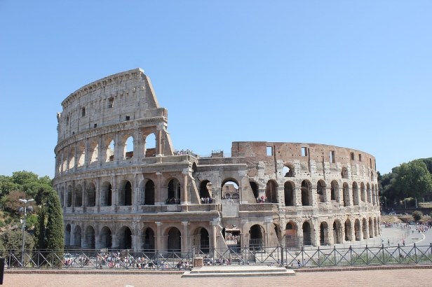 a view at Colosseum in Rome