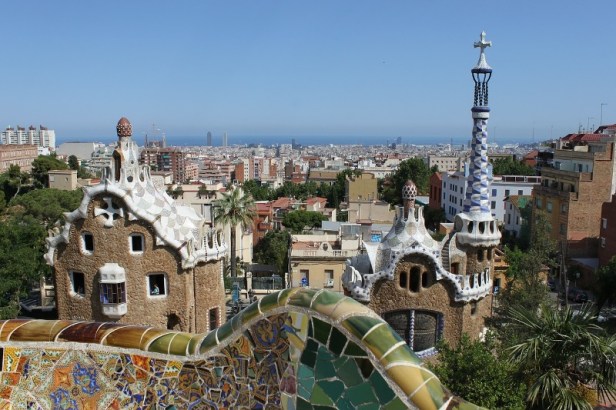 a view over Barcelona from Park Guell