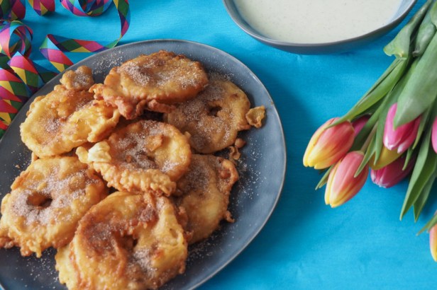 Celebrating German Fasching with these delicious apple fritters