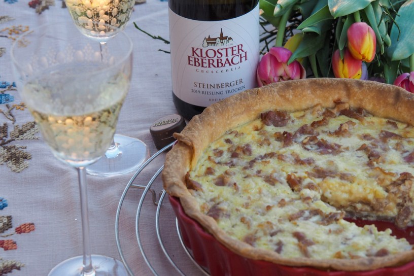 A food and wine pairing steeped in history: Kloster Eberbach Riesling Crescentia’ Steinberger and Quiche Lorraine