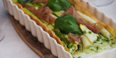 Easy Green and White Asparagus Tart