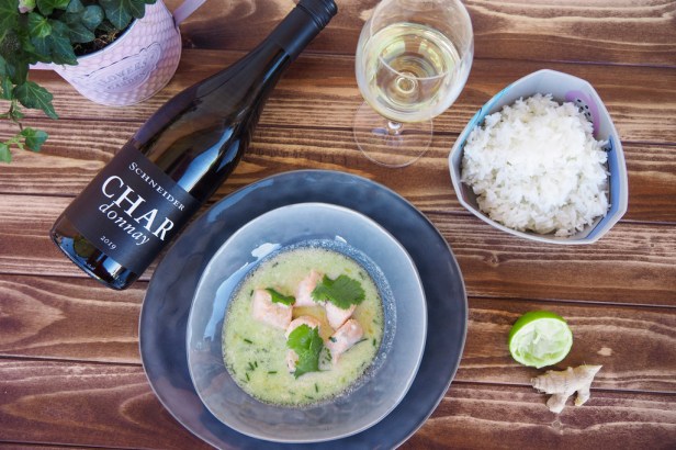 Asian flavours | Green coconut salmon curry