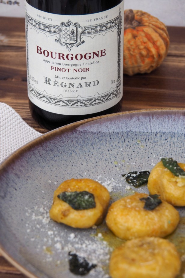 Pumpkin Gnocchi with sage butter | Bourgogne Pinot Noir
