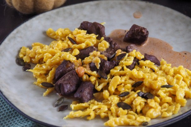 Homemade Turmeric Spaetzle, the Swabian pasta perfect as side for hearty stews | Elena Walch Lagrein