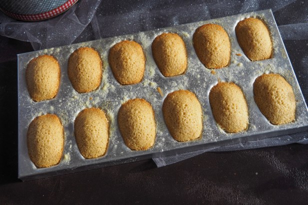 Gingerbread-Orange Madeleines, a very festive tweak to the classic French shell-shaped butter cakes