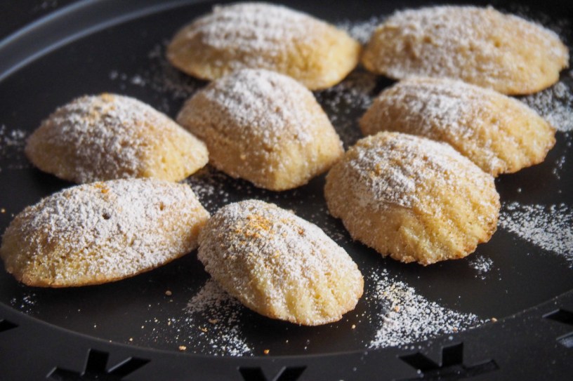 Gingerbread-Orange Madeleines, a very festive tweak to the classic French shell-shaped butter cakes