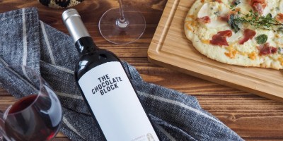 The Chocolate Block – Introducing the iconic red blend from South Africa and a Pizza with Pears, Gorgonzola, and Prosciutto to pair with