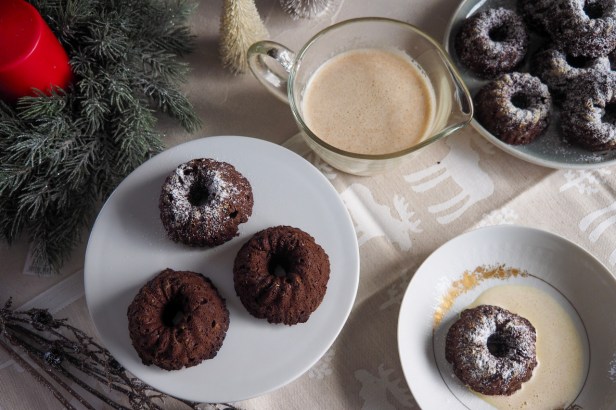 Mini Chocolate-Coconut-Pear Gugels With Eggnog Crème Anglaise – The ultimate holiday cake
