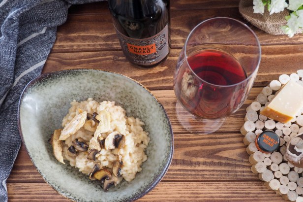 A Gnarly Head Good California Pinot Noir Meets A Creamy Chicken-Mushroom Risotto