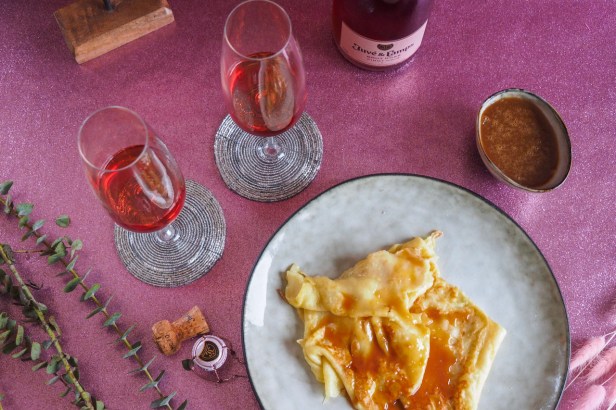 Your Perfect Valentine’s Day Starts With Salted Caramel Crêpe And Juvé Camps Brut Rosé (In Bed)