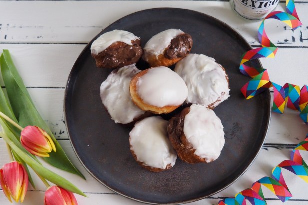 Carnival Favourites With A Twist: Chocolate Custard Krapfen with Mezcal Icing