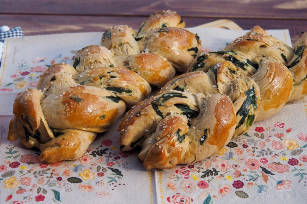 Wild Garlic Yeast Braid