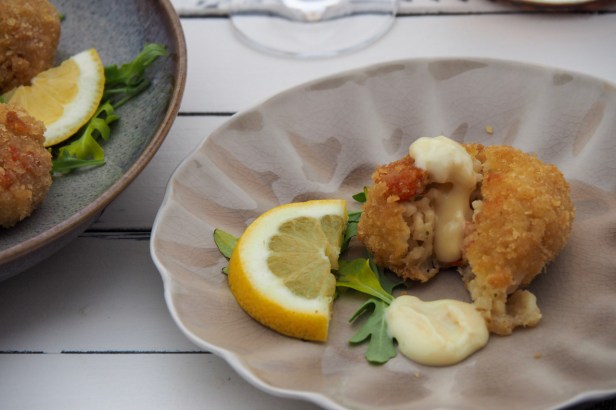 Crab Arancini With Homemade Mango Mayonnaise