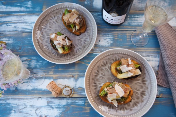 Celebrating Spring with German Winzersekt and Asparagus Crostini