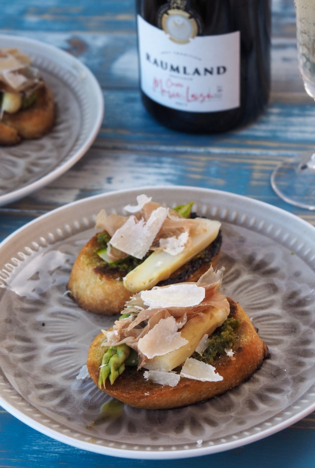 Celebrating Spring with German Winzersekt and Asparagus Crostini