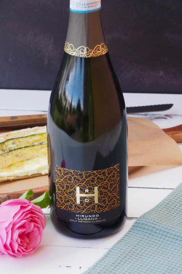 Toasting Italian National Day with a bottle of Hirundo Lugana Brut | Zucchini Puff Pastry Tart