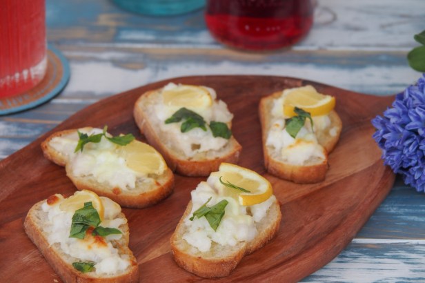 Bruschetta with Cod and Lemon