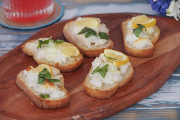 Bruschetta with Cod and Lemon