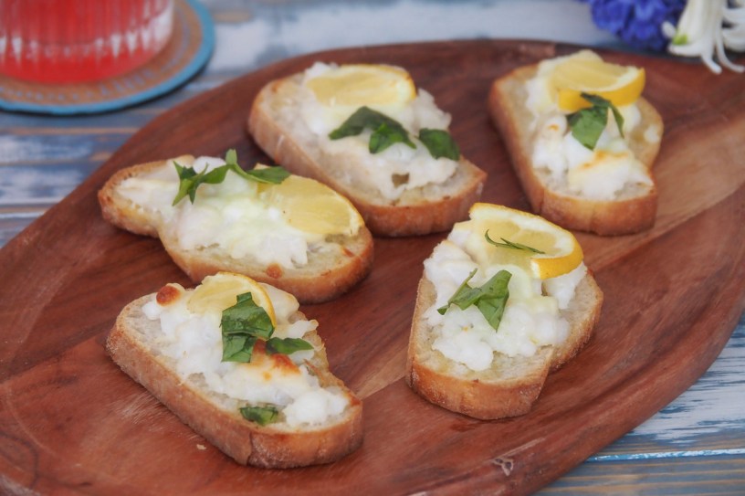 Bruschetta with Cod and Lemon