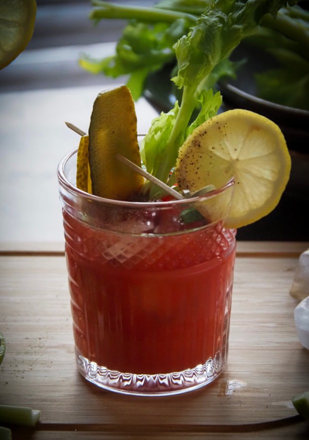 The perfect drink for an alcohol-free brunch, this Virgin Mary tastes just as good as the real deal