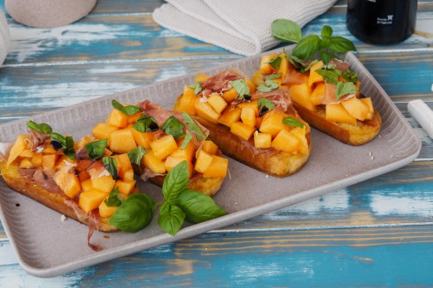 Easy Melon Bruschetta Recipe