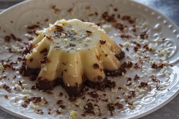 Tri-colour Chocolate Panna Cotta